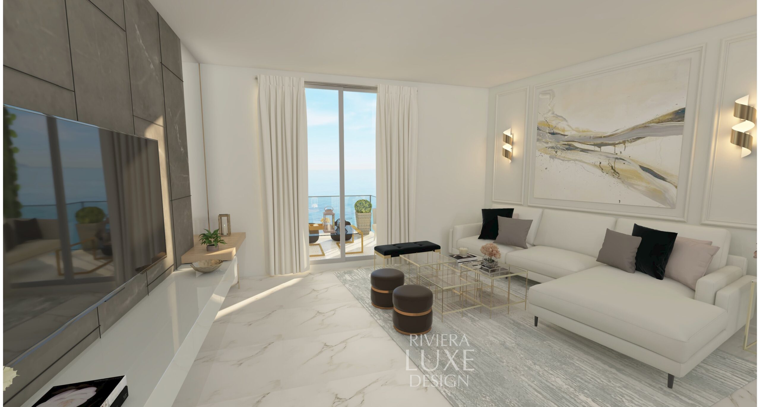 French Riviera 3D interior design